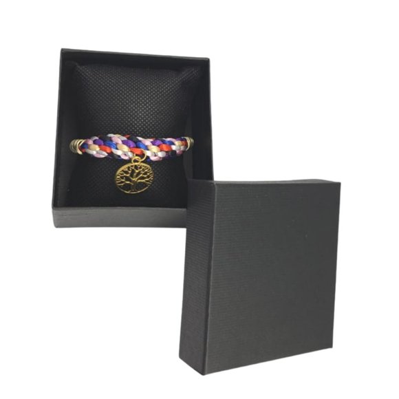 Adjustable Chain Bracelet with Multi-Colors Macram - Picture 2 of 2